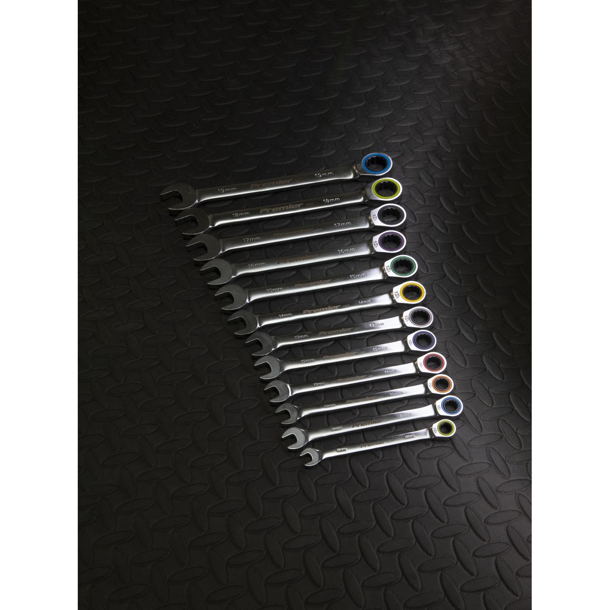 Sealey Premier Platinum Combination Ratchet Spanner Set 12pc - Image 10
