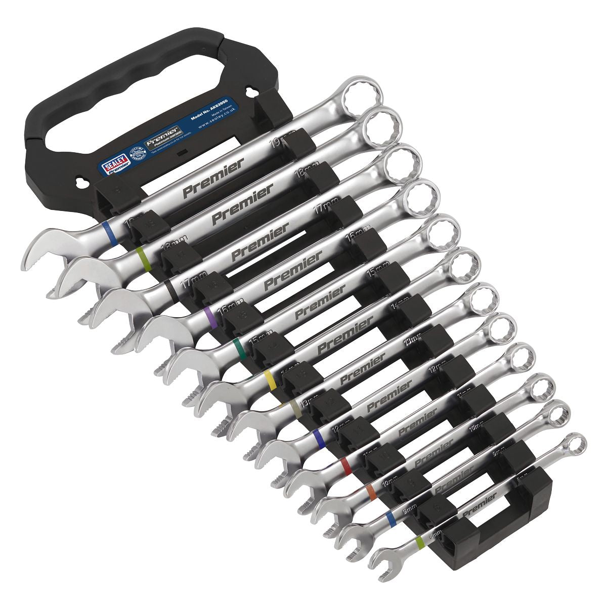 Sealey Premier Platinum Anti-Slip Combination Spanner Set 12pc - Image 1