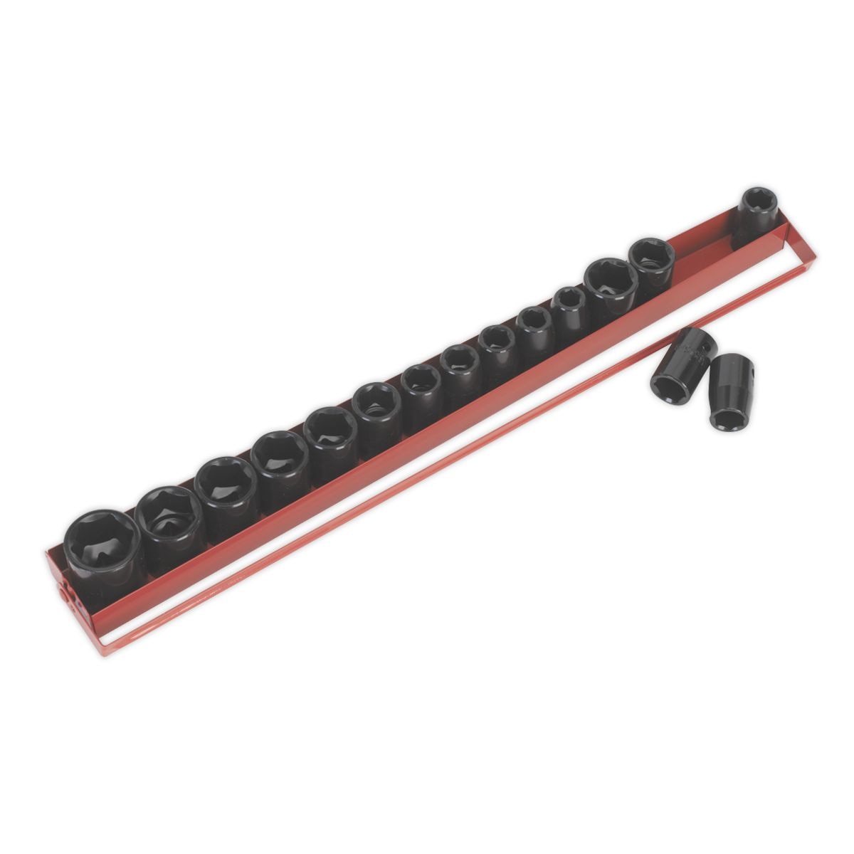 Sealey Premier Metric/Imperial Impact Socket Set 1/2"Sq Drive 16pc - Image 1