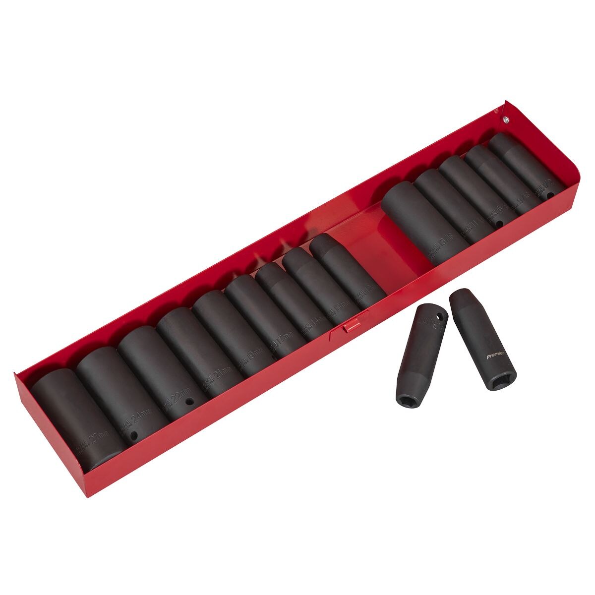 Sealey Premier Metric/Imperial Deep Impact Socket Set 1/2"Sq Drive 16pc - Image 5