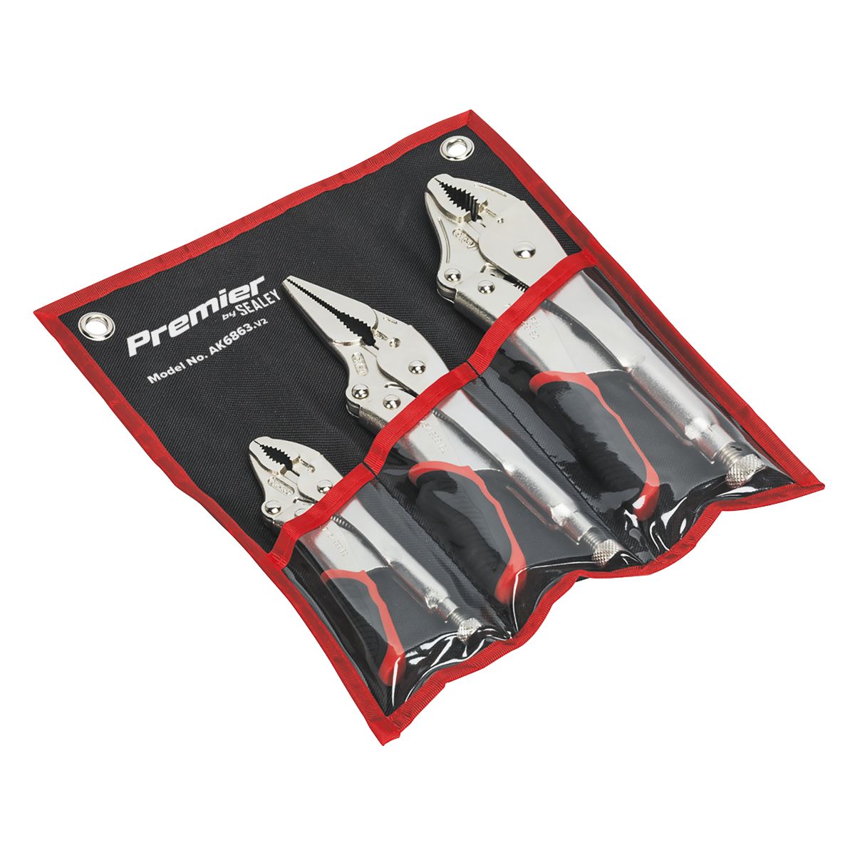 Sealey Premier Quick Release Locking Pliers Set 3pc - Image 3