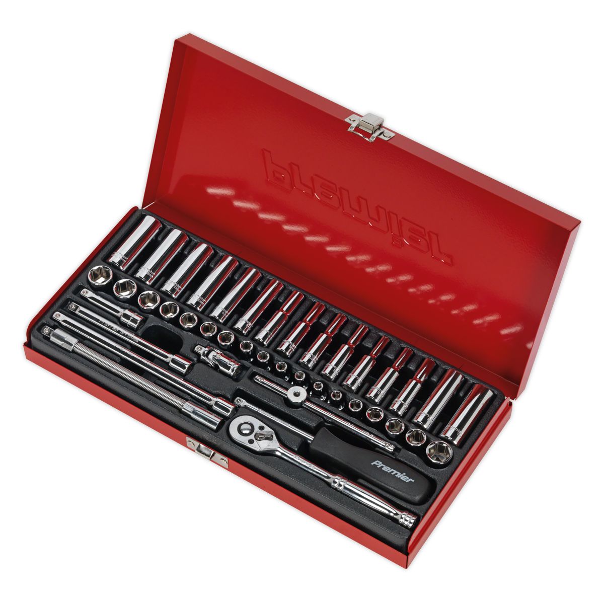 Sealey Premier Metric/Imperial Socket Set 1/4"Sq Drive 41pc - Image 2