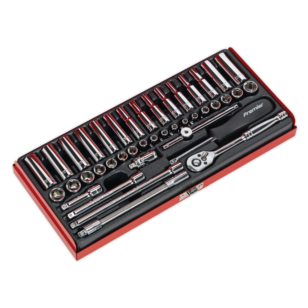 Sealey Premier Metric/Imperial Socket Set 1/4"Sq Drive 41pc - Image 4