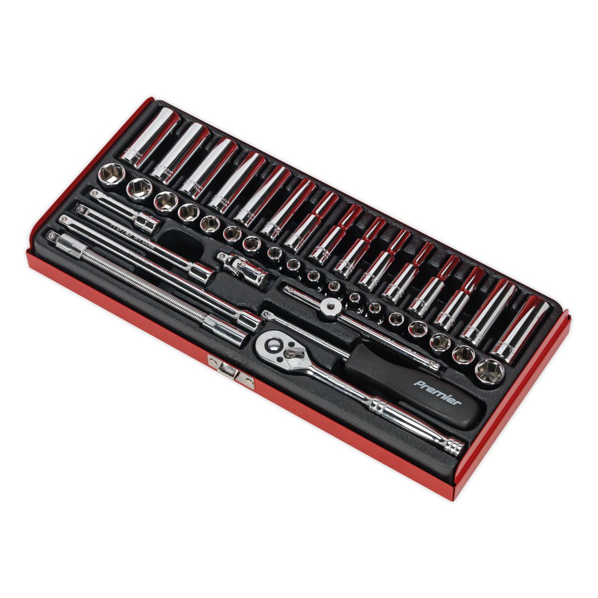 Sealey Premier Metric/Imperial Socket Set 1/4"Sq Drive 41pc - Image 6