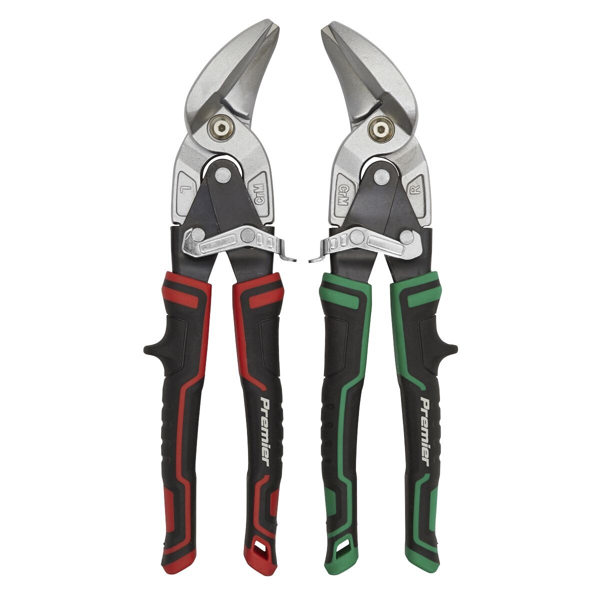 Sealey Premier High Leverage Offset Aviation Tin Snip Set 2pc - Image 3