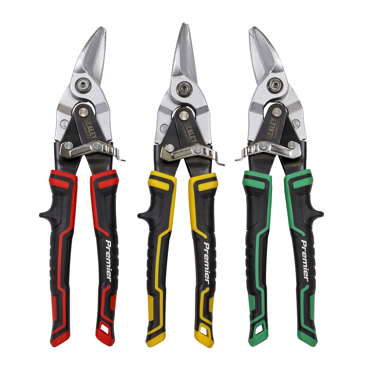 Sealey Premier High Leverage Aviation Tin Snip Set 3pc - Image 4