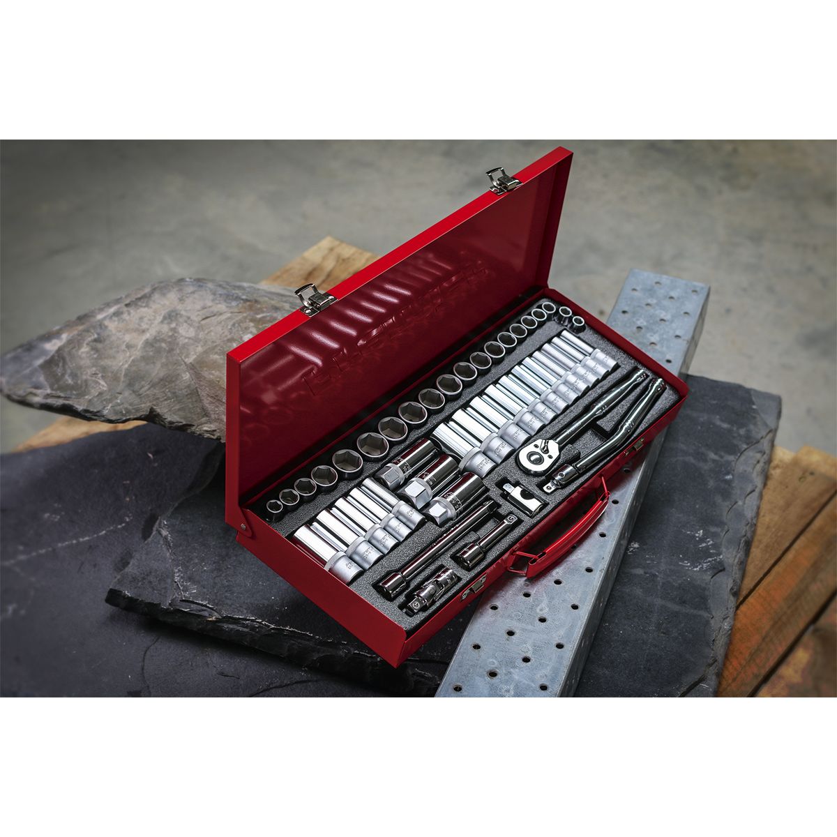 Sealey Premier Metric/Imperial Socket Set 3/8"Sq Drive 45pc - Image 8