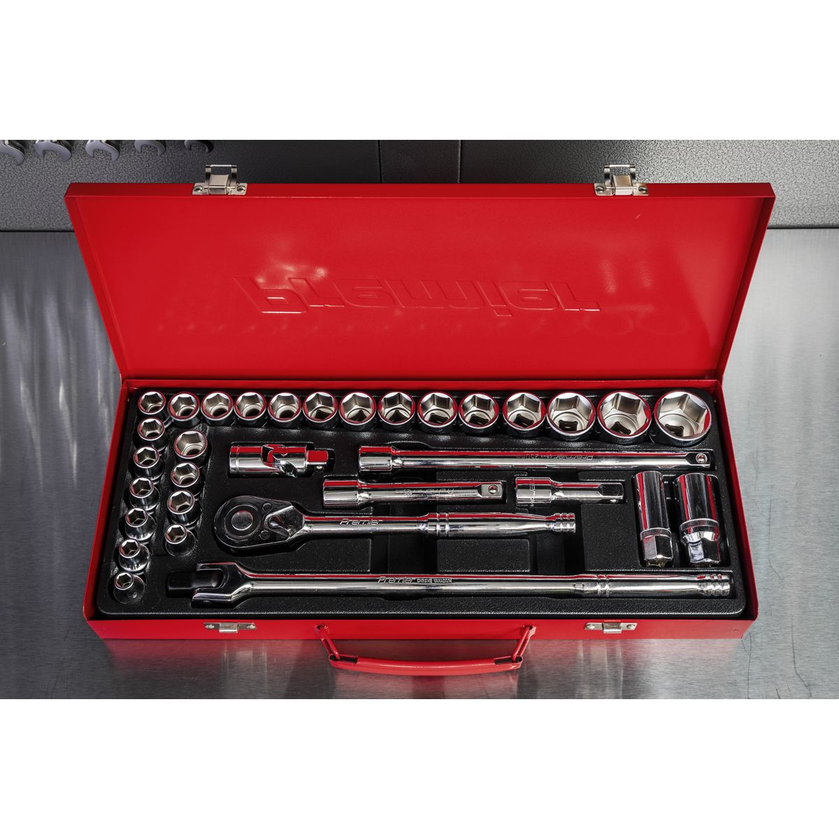 Sealey Premier Metric/Imperial Socket Set 1/2"Sq Drive 32pc - Image 3