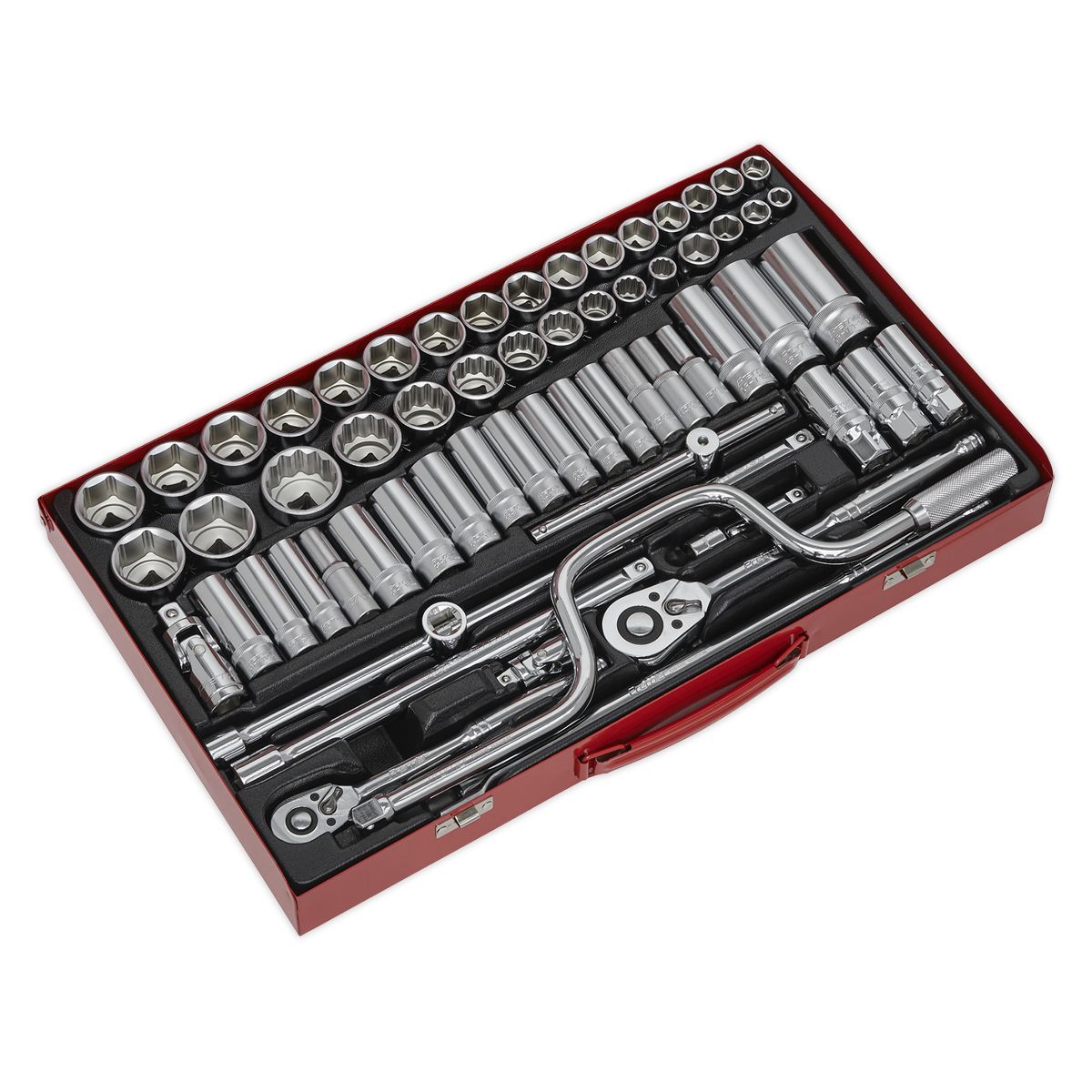 Sealey Premier Metric/Imperial Socket Set 3/8" & 1/2"Sq Drive 64pc - Image 6