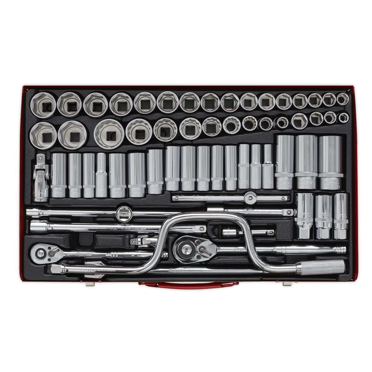 Sealey Premier Metric/Imperial Socket Set 3/8" & 1/2"Sq Drive 64pc - Image 10
