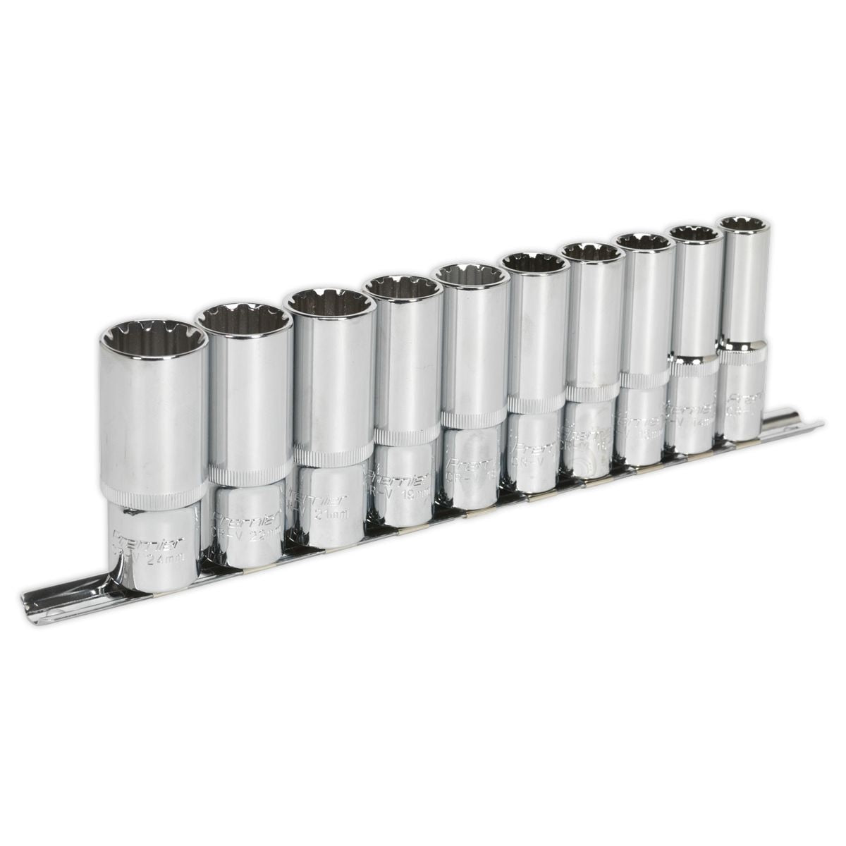 Sealey Premier Total Drive Deep Socket Set 1/2"Sq Drive 10pc - Image 1