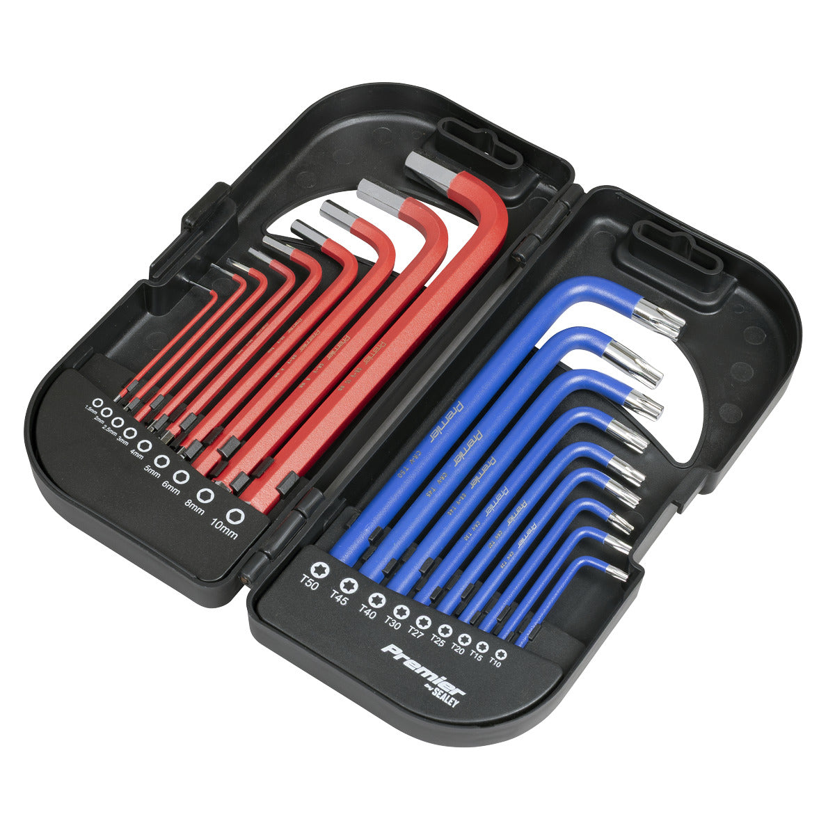 Premier Long Anti-Slip TRX-Star & Ball-End Hex Key Set 18pc AK7176