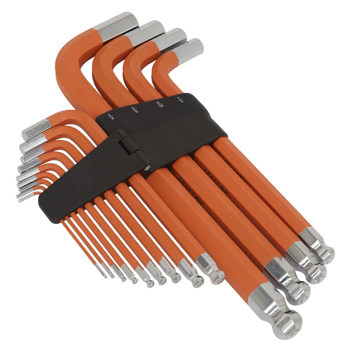 Sealey Premier Imperial Jumbo Anti-Slip Ball-End Hex Key Set 13pc - Image 2