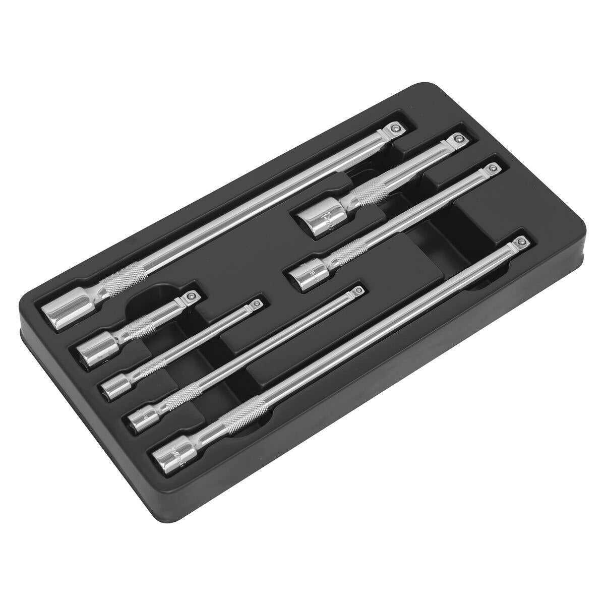 Sealey Premier Wobble/Rigid Extension Bar Set 1/4", 3/8" & 1/2"Sq Drive 7pc - Image 4