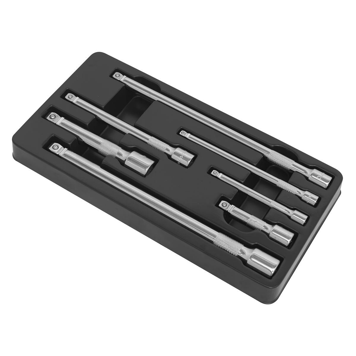 Sealey Premier Wobble/Rigid Extension Bar Set 1/4", 3/8" & 1/2"Sq Drive 7pc - Image 5