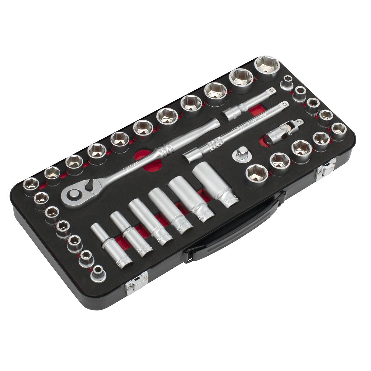 Sealey Premier Platinum Metric/Imperial Socket Set 3/8"Sq Drive 37pc - Image 6