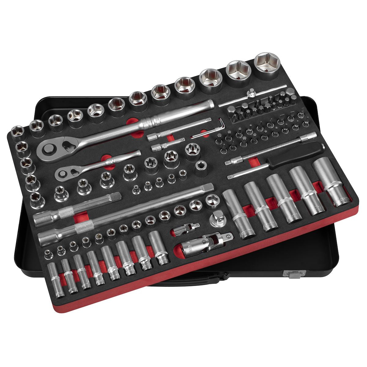 Sealey Premier Platinum Socket Set 1/4" & 1/2"Sq Drive 108pc - Image 9