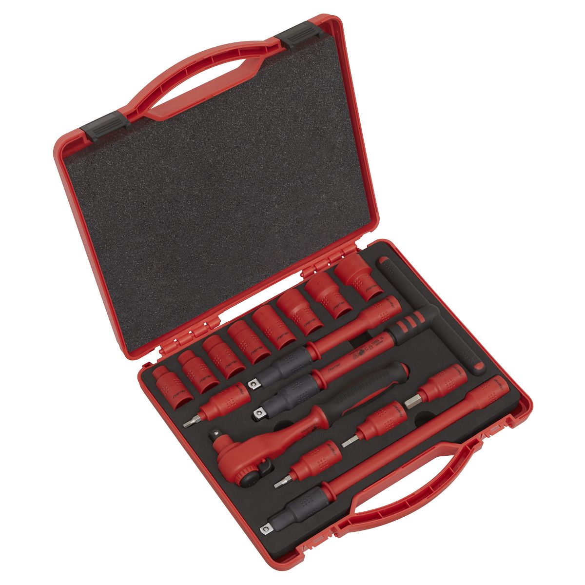 Sealey Premier Insulated Socket Set 3/8"Sq Drive 16pc - VDE Approved - Image 1