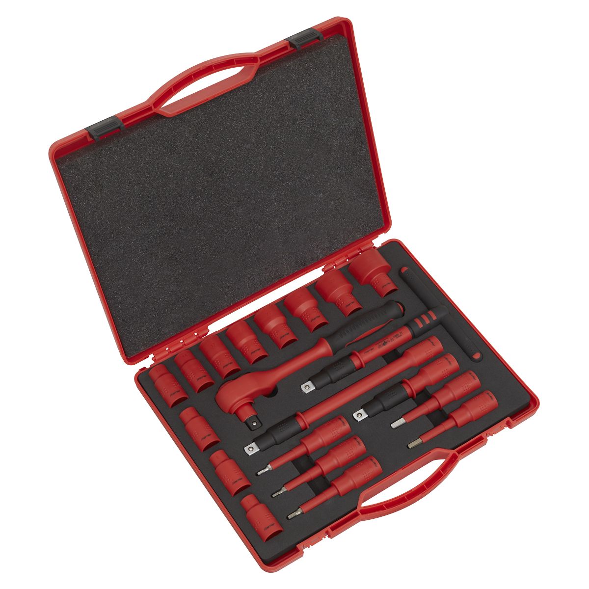 Sealey Premier Insulated Socket Set 1/2"Sq Drive 20pc - VDE Approved - Image 1
