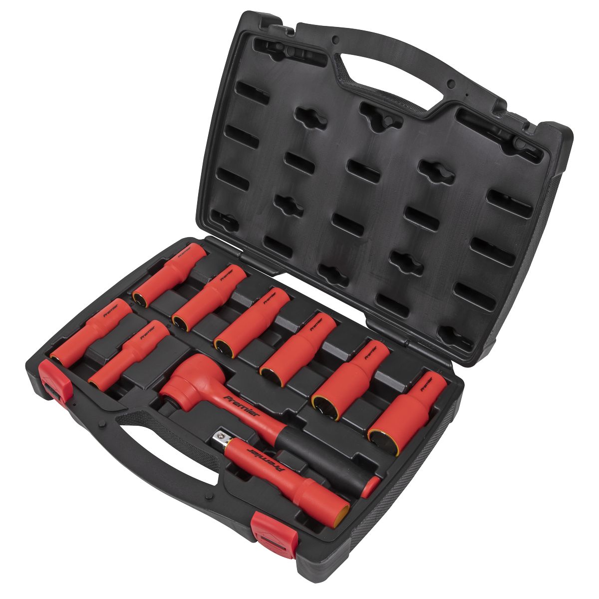 Sealey Premier Insulated Socket Set 1/2"Sq Drive 10pc - VDE Approved - Image 1