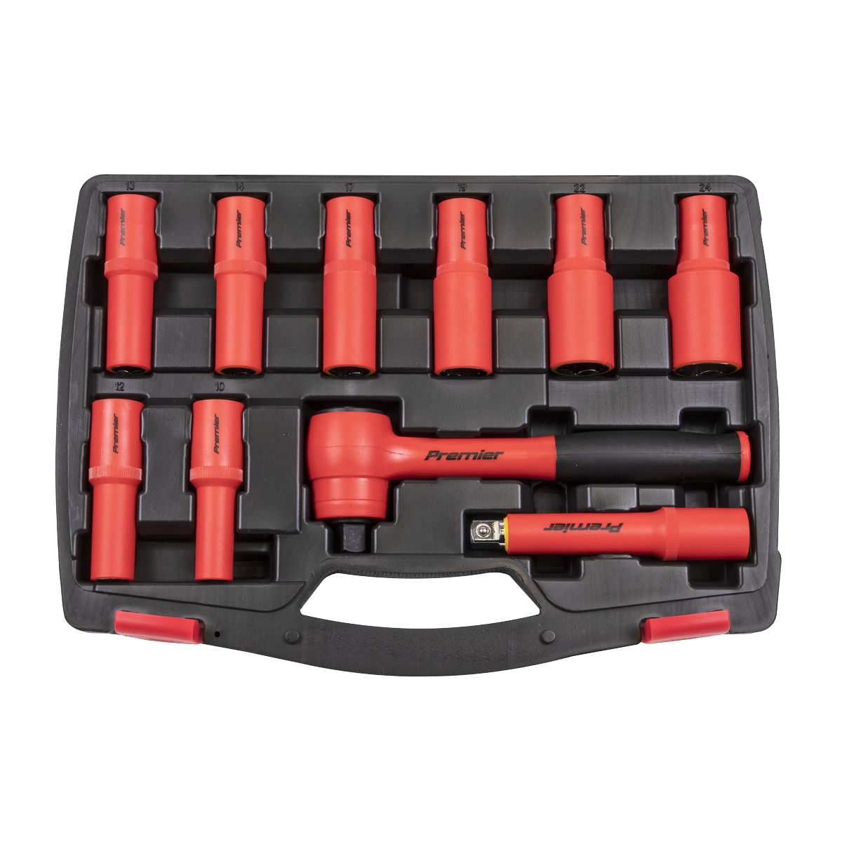 Sealey Premier Insulated Socket Set 1/2"Sq Drive 10pc - VDE Approved - Image 6