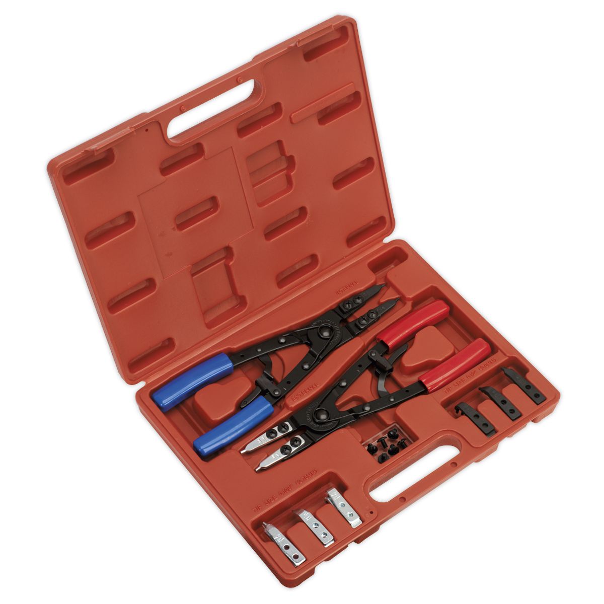 Sealey Premier Heavy-Duty Circlip Pliers Set Internal/External 265mm - Image 1