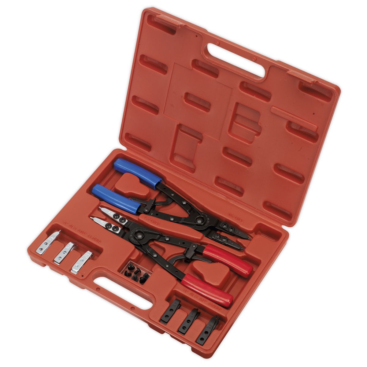 Sealey Premier Heavy-Duty Circlip Pliers Set Internal/External 265mm - Image 2