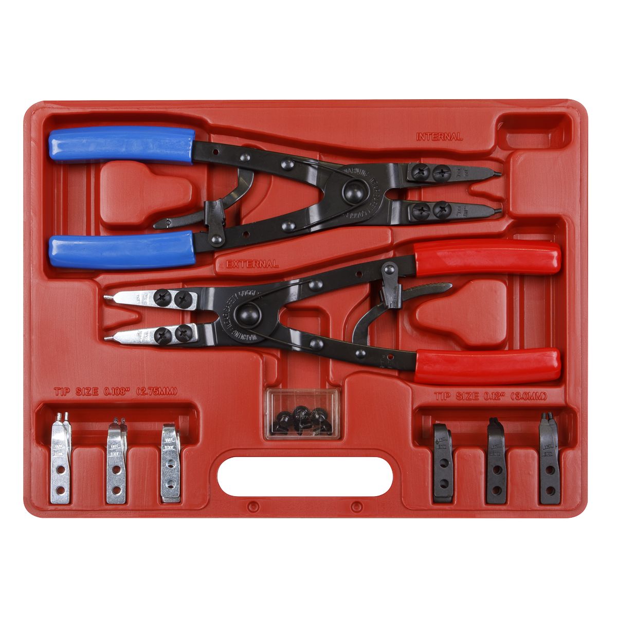 Sealey Premier Heavy-Duty Circlip Pliers Set Internal/External 265mm - Image 3