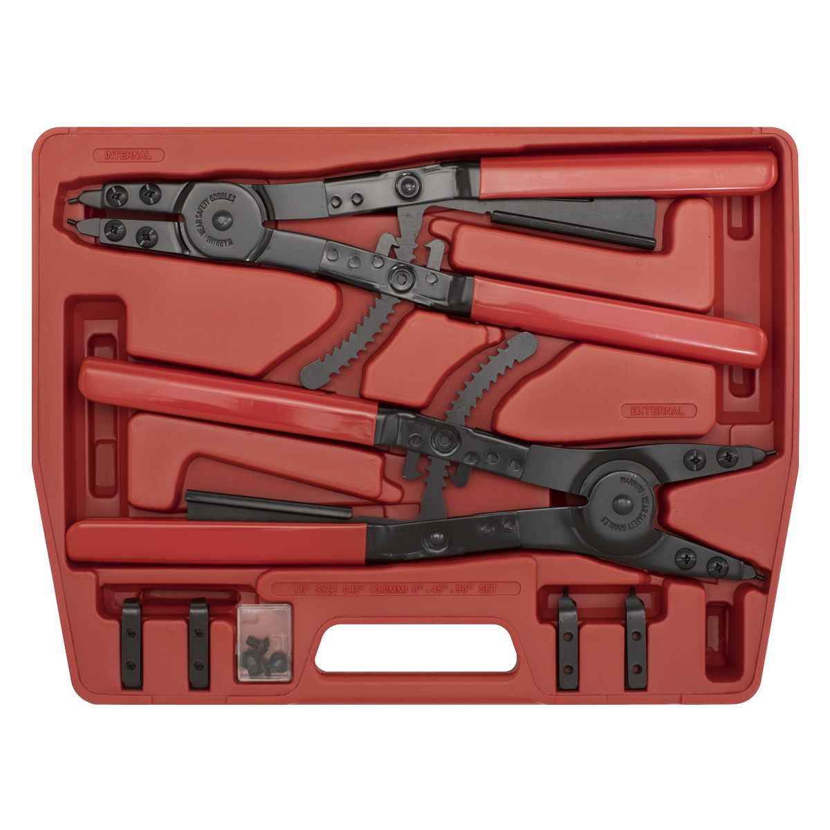 Sealey Premier Heavy-Duty Circlip Pliers Set Internal/External 400mm - Image 2