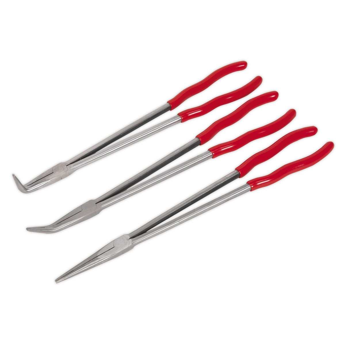 Sealey Premier Extra-Long Needle Nose Pliers Set 400mm 3pc - Image 1