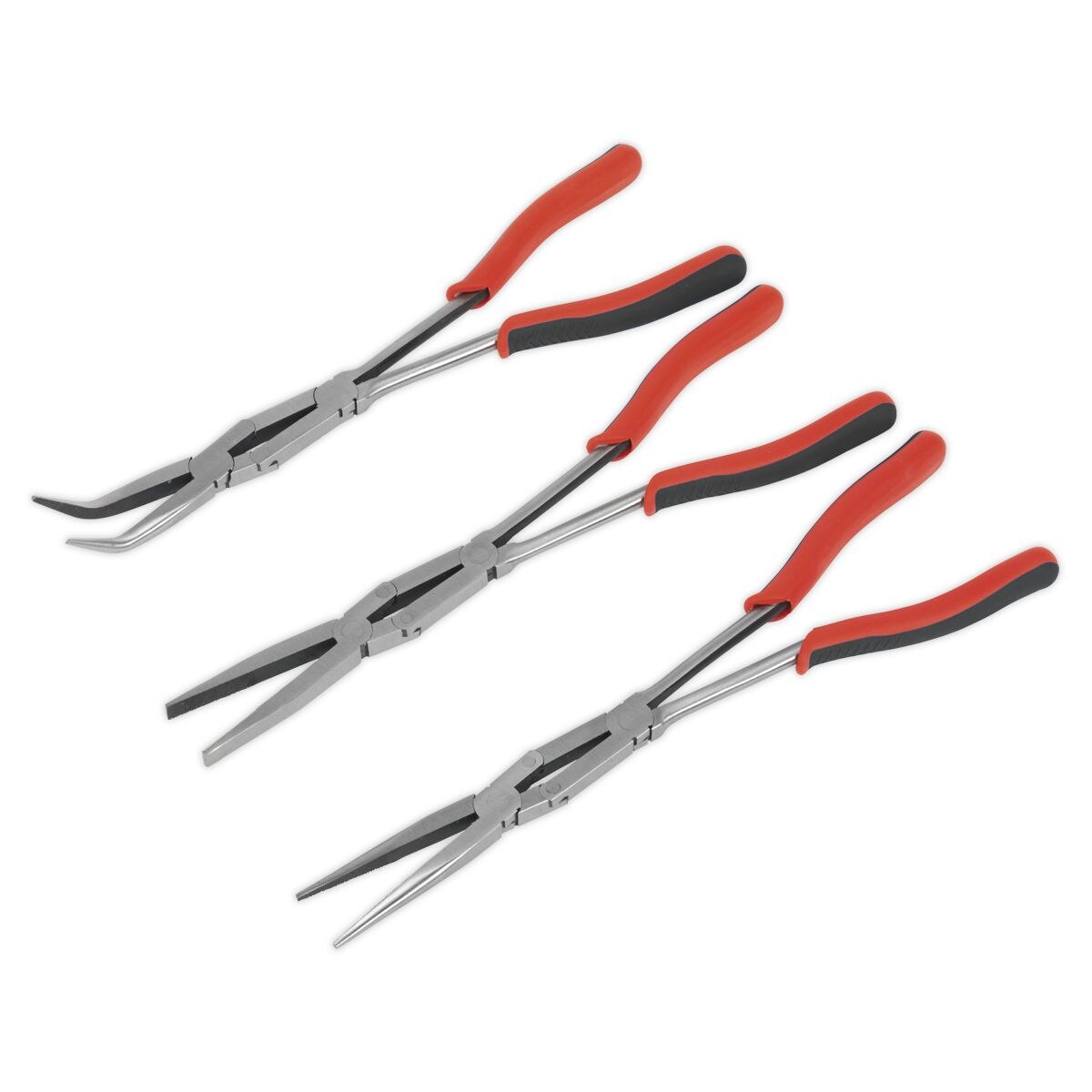 Sealey Premier Long Reach Double Joint Pliers Set 335mm 3pc - Image 2