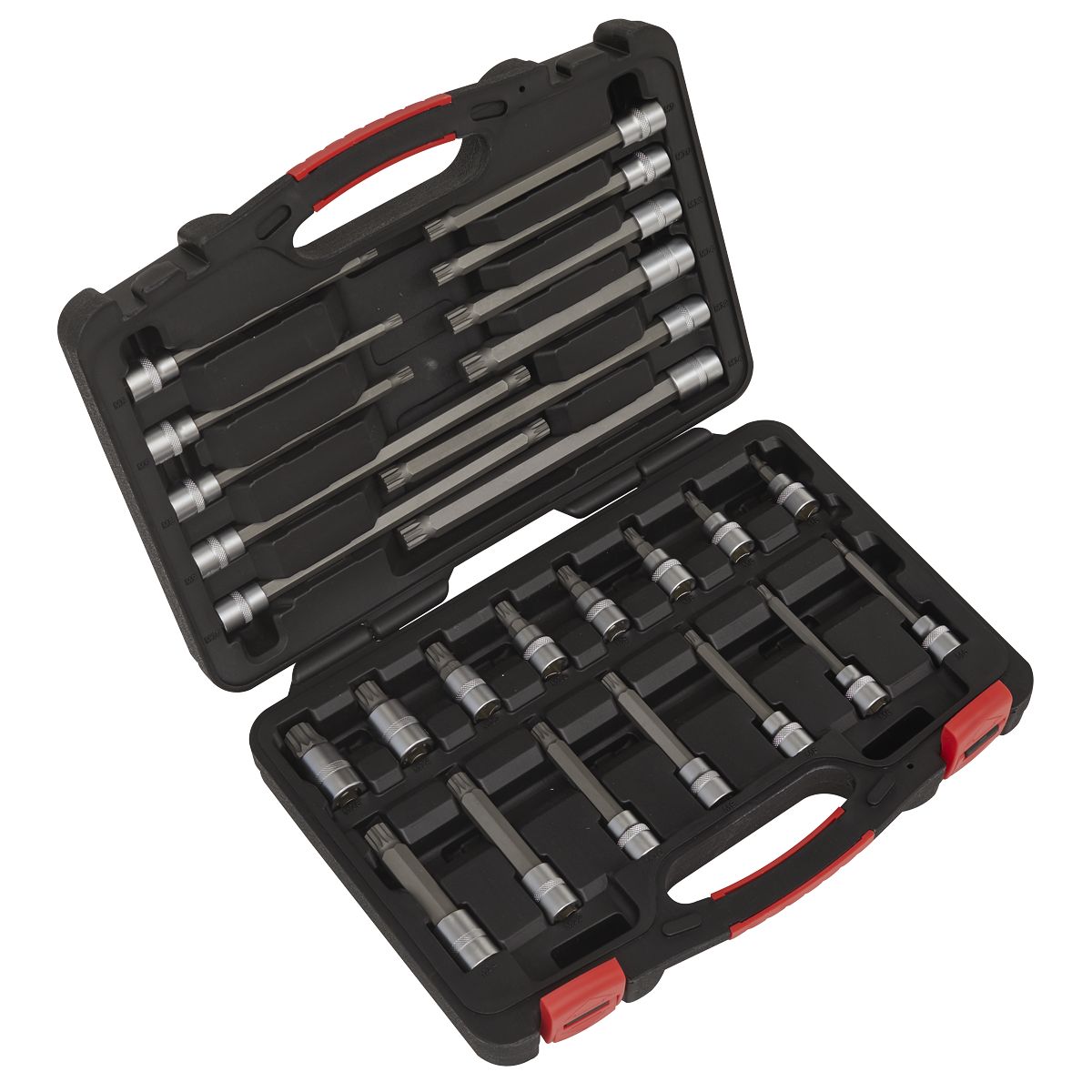 Sealey Premier Platinum Spline Socket Bit Set 3/8"Sq Drive 26pc - Image 1