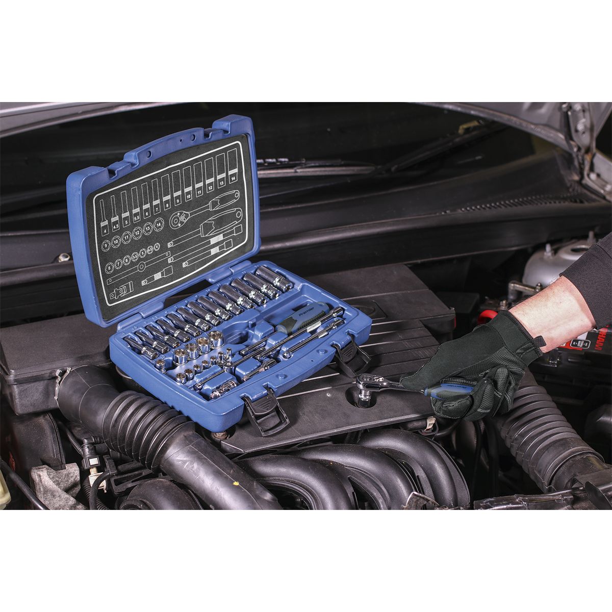 Sealey Premier Socket Set 1/4"Sq 33pc - Image 2