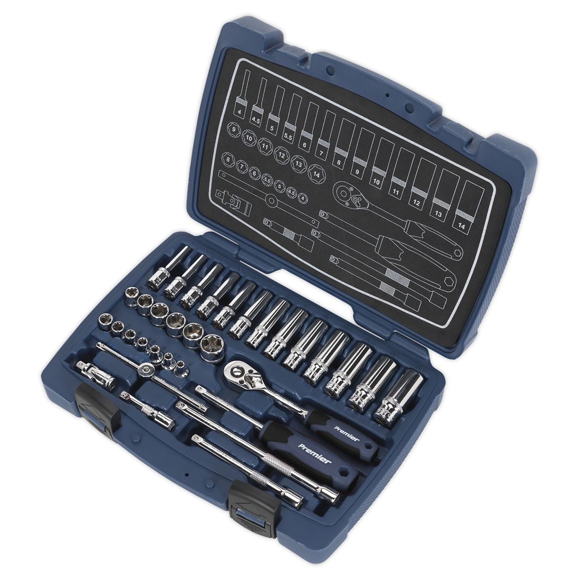 Sealey Premier Socket Set 1/4"Sq 33pc - Image 5