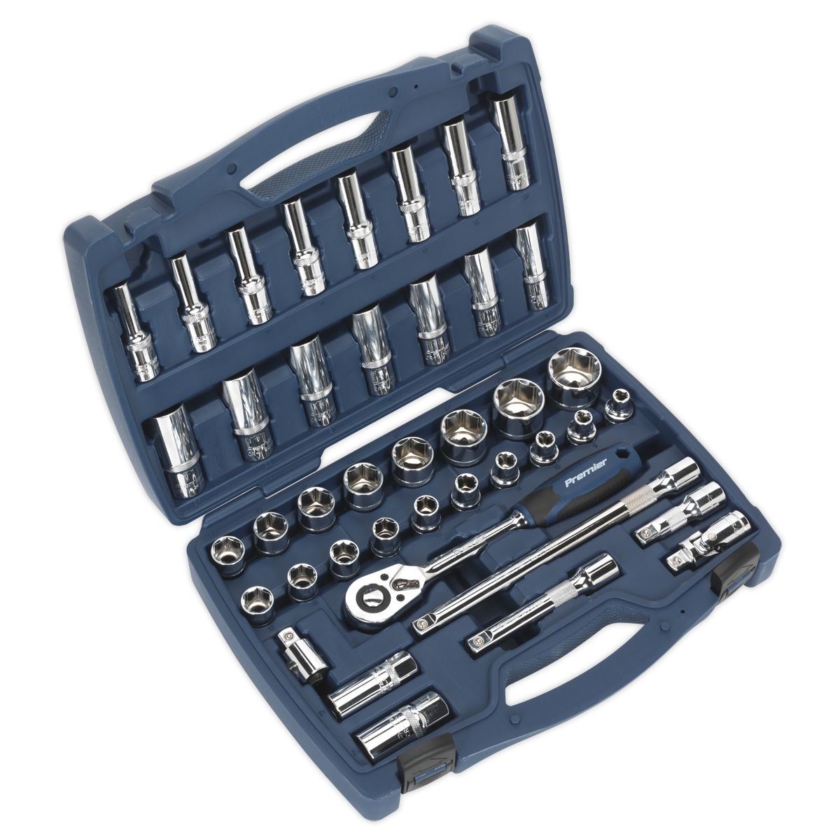 Sealey Premier Socket Set 1/2"Sq Drive 41pc - Image 1