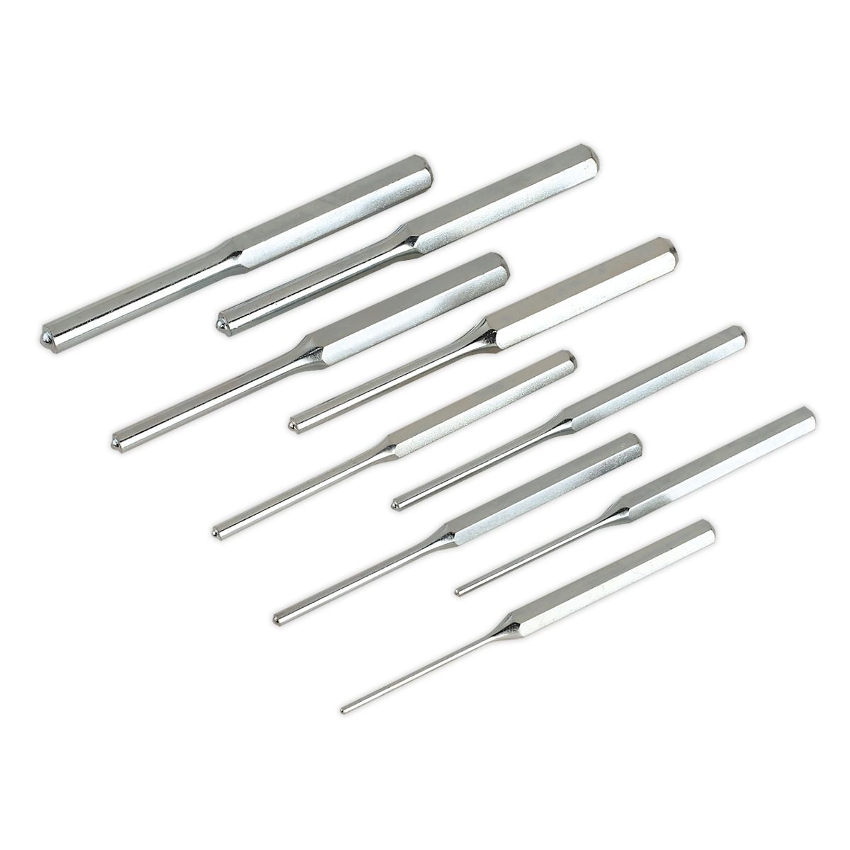 Sealey Premier Roll Pin Punch Set 3-12mm 9pc - Image 1