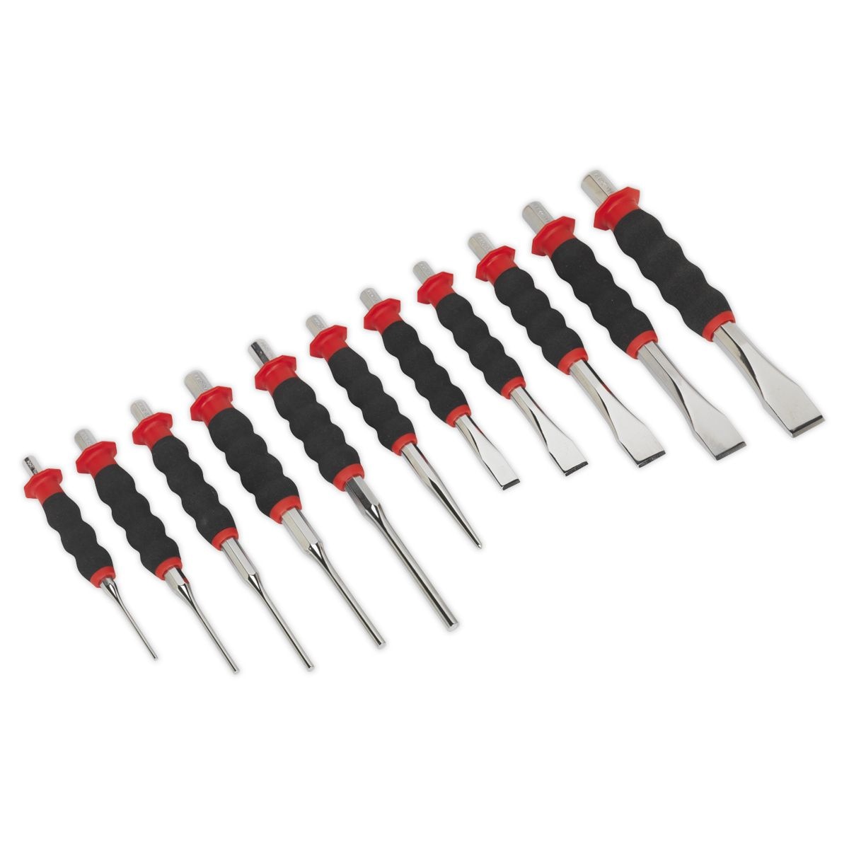 Sealey Premier Sheathed Punch & Chisel Set 11pc - Image 1