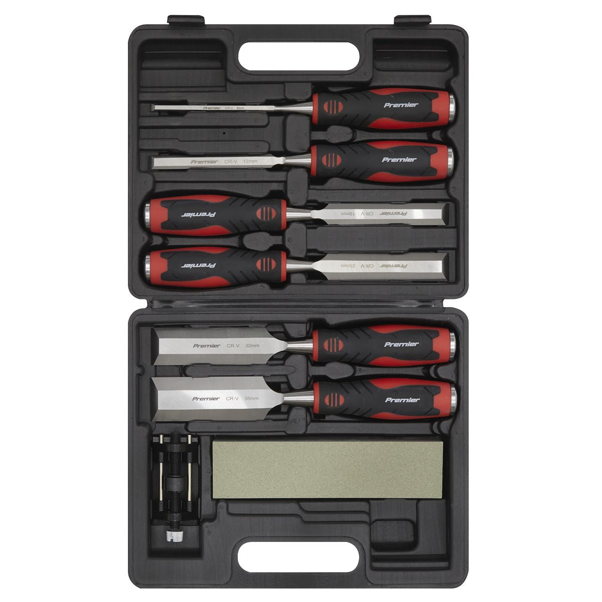 Sealey Premier Hammer-Thru Wood Chisel 8pc Set - Image 4