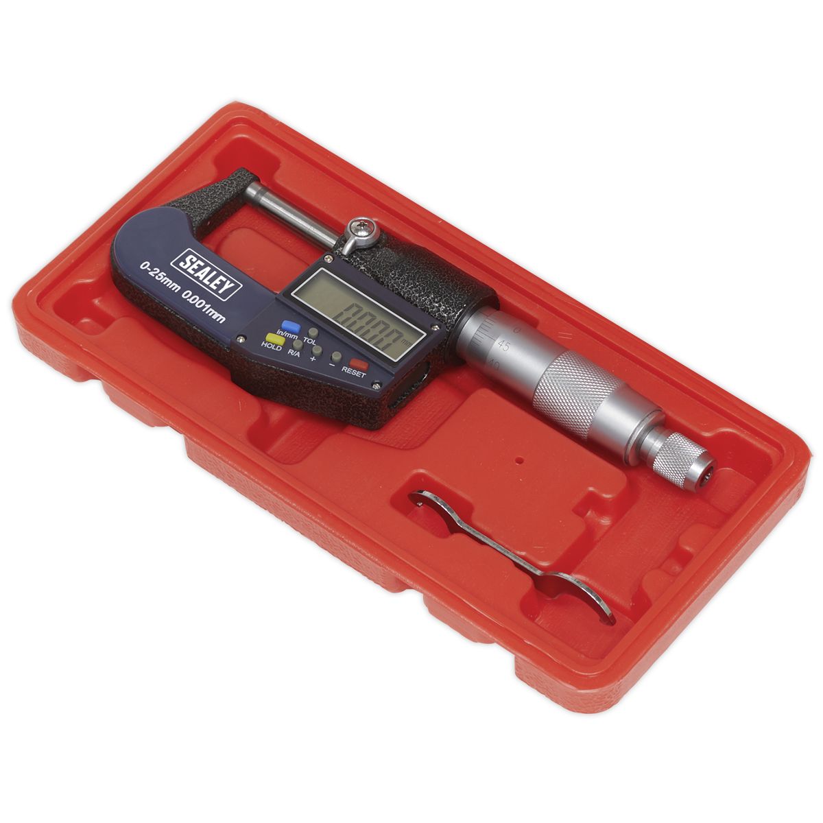 Sealey Digital External Micrometer 0-25mm(0-1") - Image 2