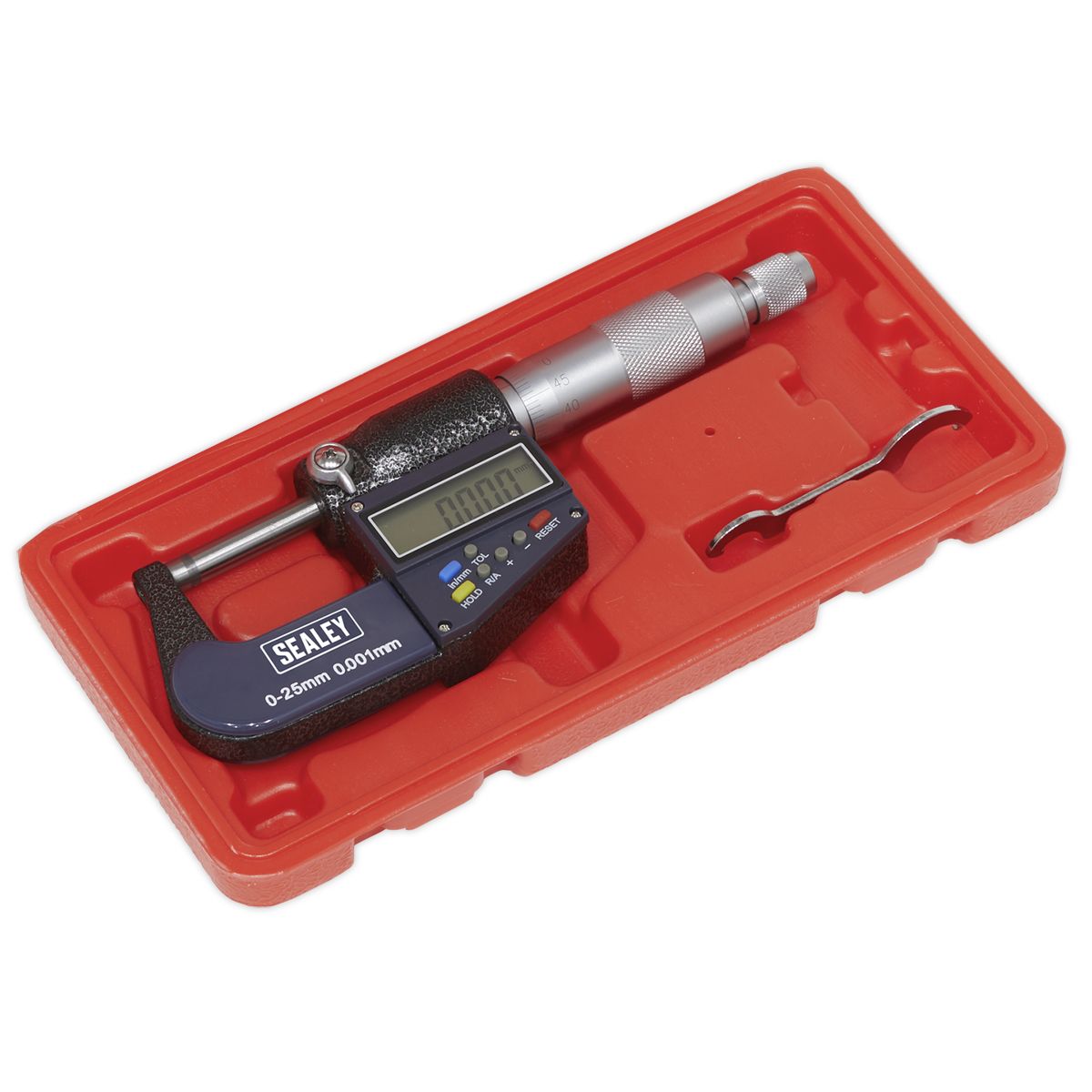 Sealey Digital External Micrometer 0-25mm(0-1") - Image 3
