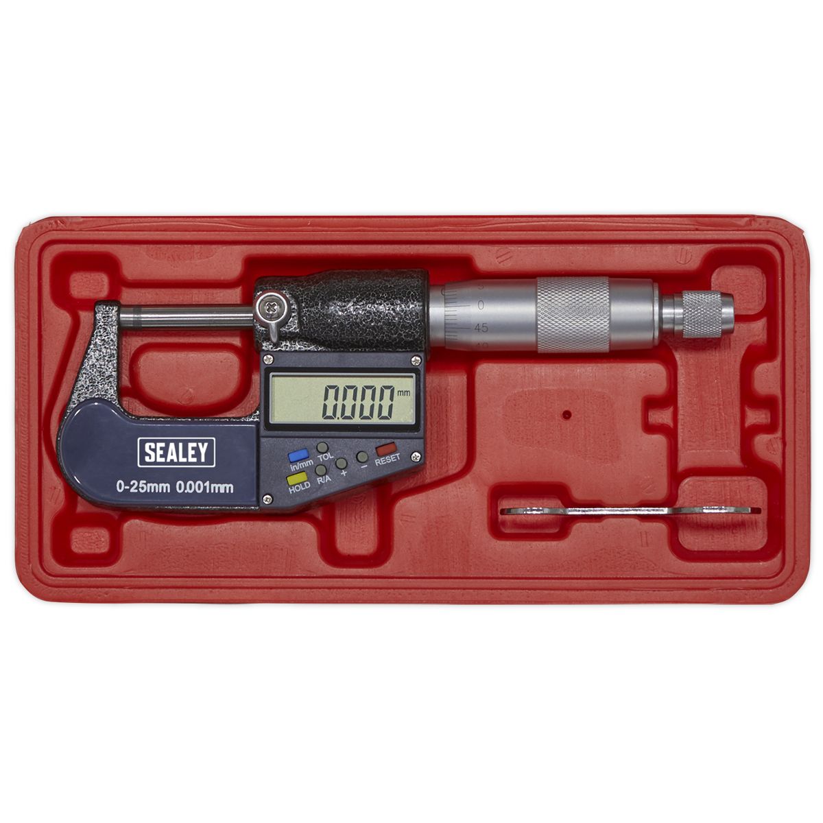 Sealey Digital External Micrometer 0-25mm(0-1") - Image 6