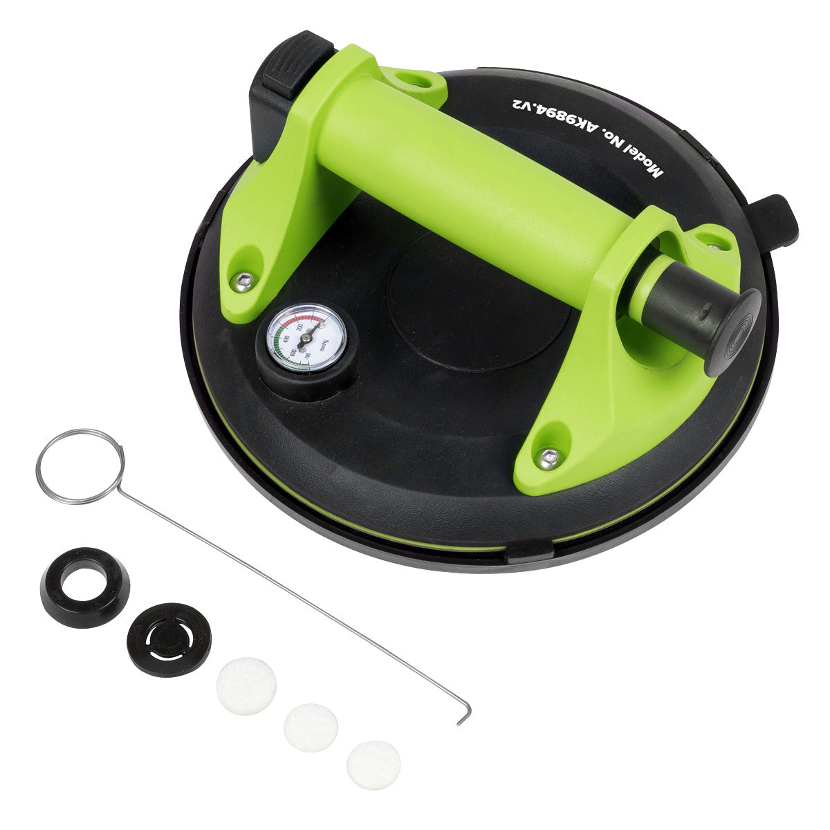 Sealey Heavy Lift Suction Cup with Vacuum Grip Pressure Gauge AK9894