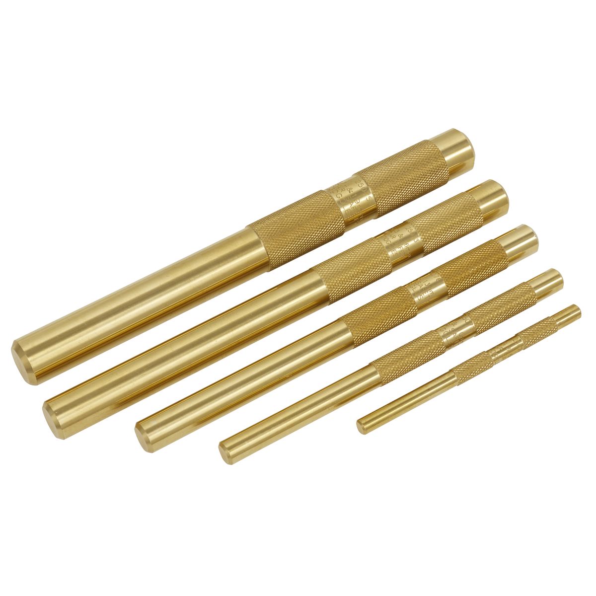 Sealey Brass Punch Set 5pc - Image 1
