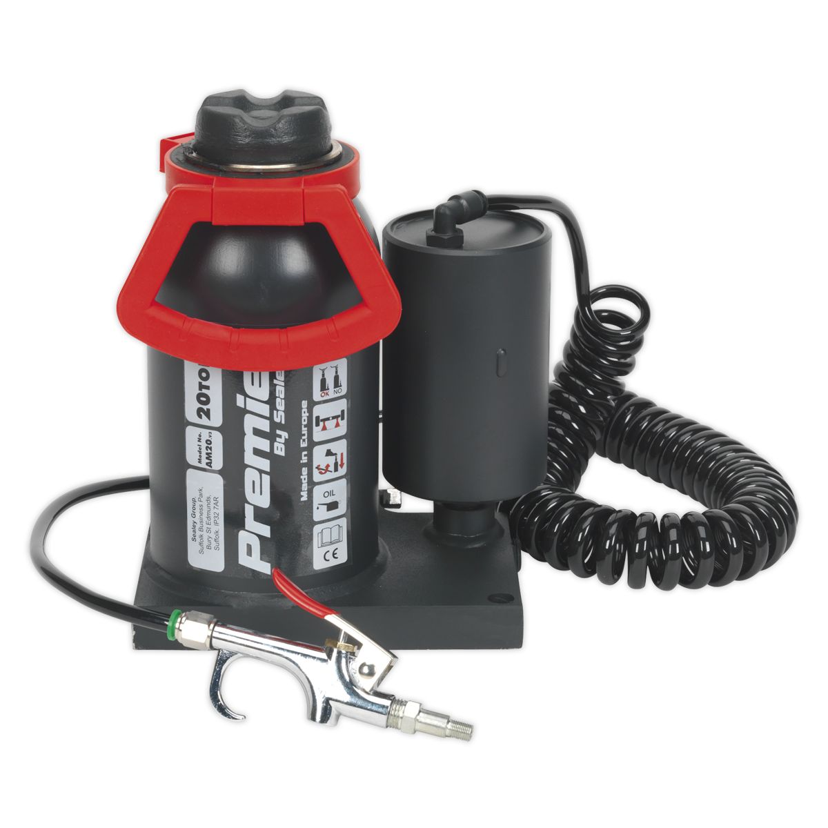 Sealey Premier Manual/Air Hydraulic Bottle Jack 20 Tonne - Image 6