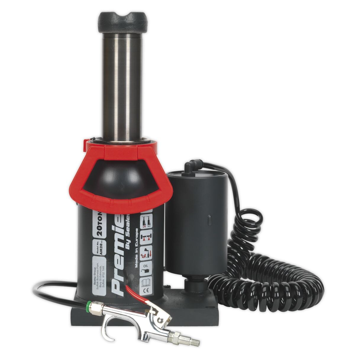 Sealey Premier Manual/Air Hydraulic Bottle Jack 20 Tonne - Image 7