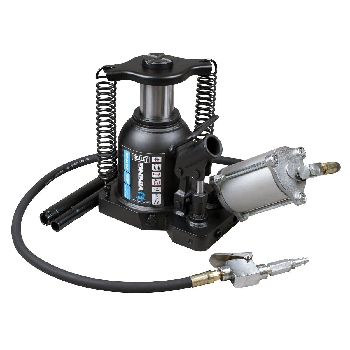 Sealey Viking Manual/Air Hydraulic Bottle Jack 20 Tonne - Image 2