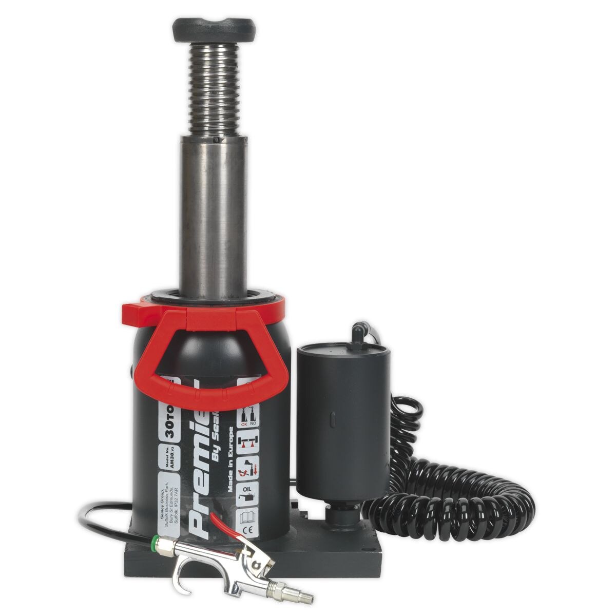 Sealey Premier Manual/Air Hydraulic Bottle Jack 30 Tonne - Image 3