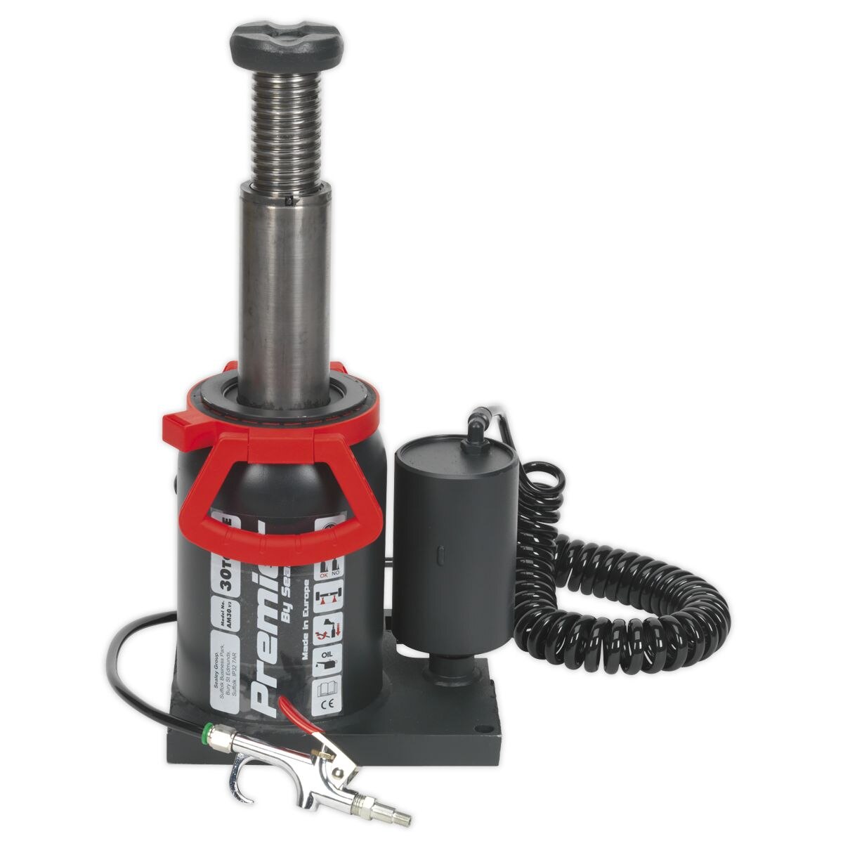 Sealey Premier Manual/Air Hydraulic Bottle Jack 30 Tonne - Image 4