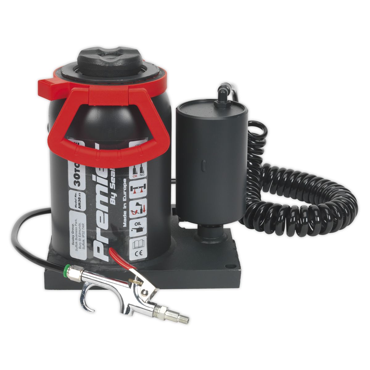 Sealey Premier Manual/Air Hydraulic Bottle Jack 30 Tonne - Image 10