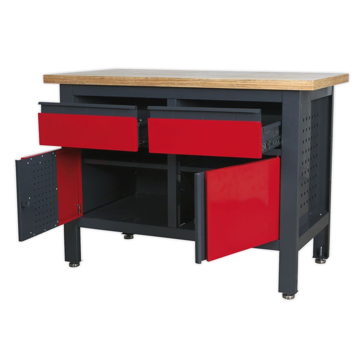 Sealey Workbench with 2 Drawers & 2 Cupboards - Image 3